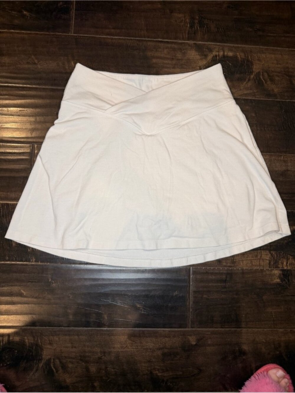 PINK Victoria's Secret White V-Front Crossover Skort Skirt Shorts Size M